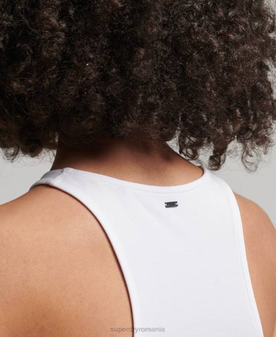Superdry rochie mini jersey racer îmbrăcăminte alb femei JX0Z2453