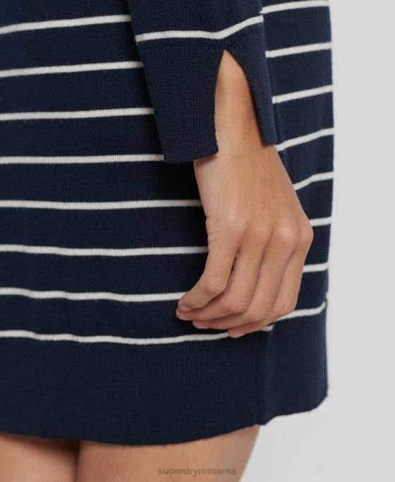 Superdry rochie mini studios merinos îmbrăcăminte marina femei JX0Z6604