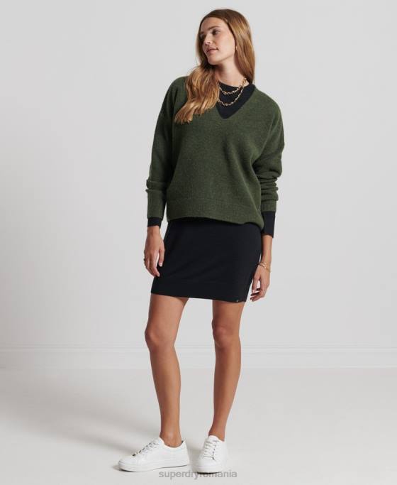 Superdry rochie mini studios merinos îmbrăcăminte negru femei JX0Z2522