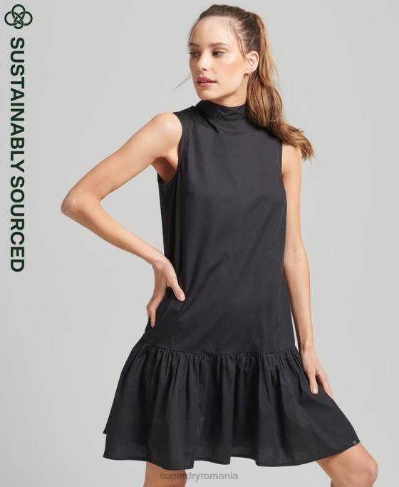Superdry rochie mini tesuta îmbrăcăminte negru femei JX0Z2537