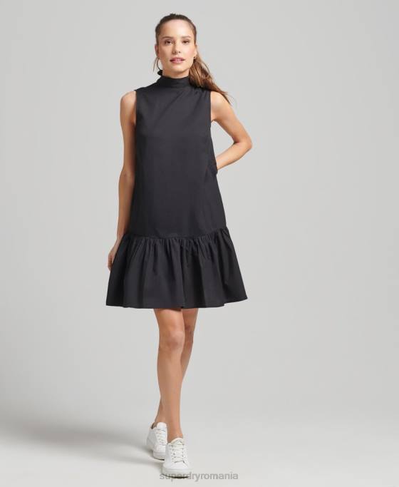 Superdry rochie mini tesuta îmbrăcăminte negru femei JX0Z2537