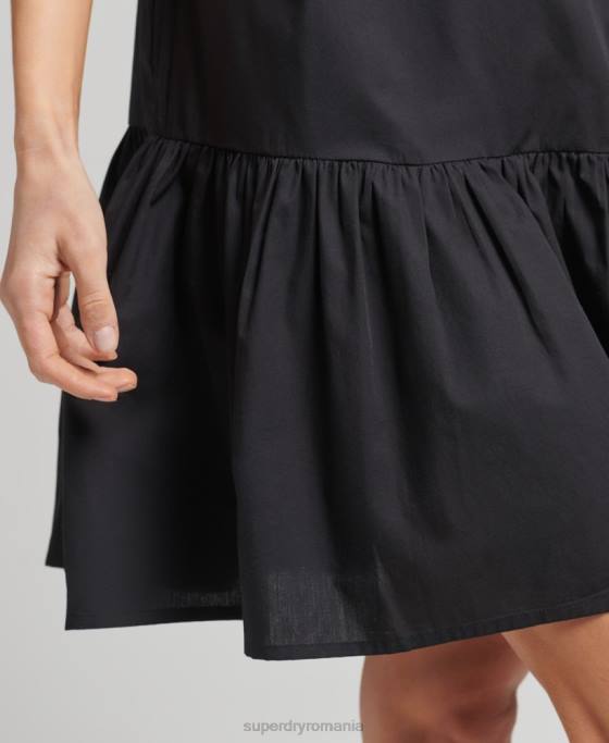 Superdry rochie mini tesuta îmbrăcăminte negru femei JX0Z2537