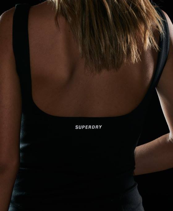 Superdry rochie tech îmbrăcăminte negru femei JX0Z2501