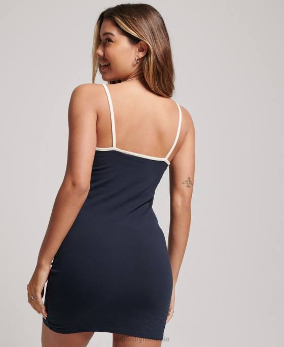 Superdry rochie vintage din jerseu îmbrăcăminte marina femei JX0Z2493