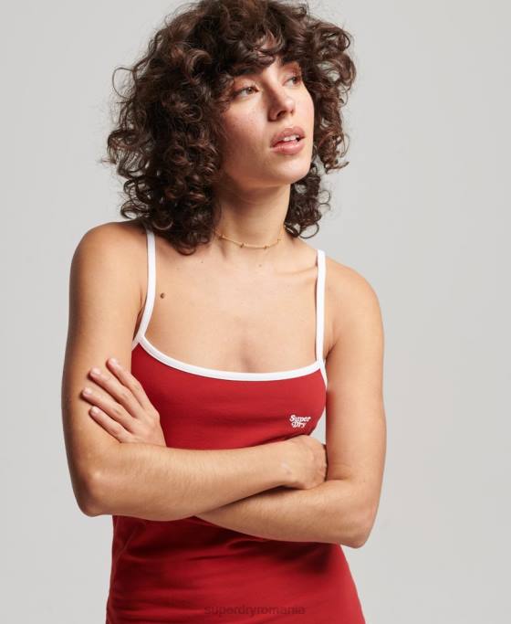 Superdry rochie vintage din jerseu îmbrăcăminte roșu femei JX0Z2507