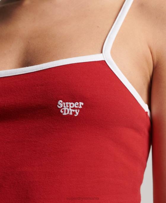 Superdry rochie vintage din jerseu îmbrăcăminte roșu femei JX0Z2507