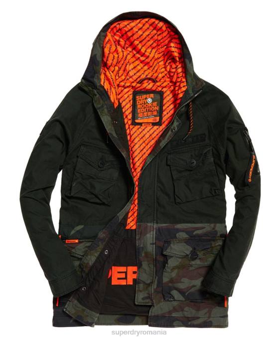 Superdry rookie panther elevated parka jachetă îmbrăcăminte verde bărbați JX0Z1199