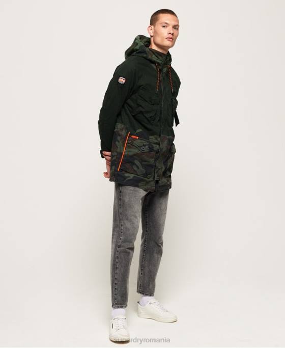 Superdry rookie panther elevated parka jachetă îmbrăcăminte verde bărbați JX0Z1199