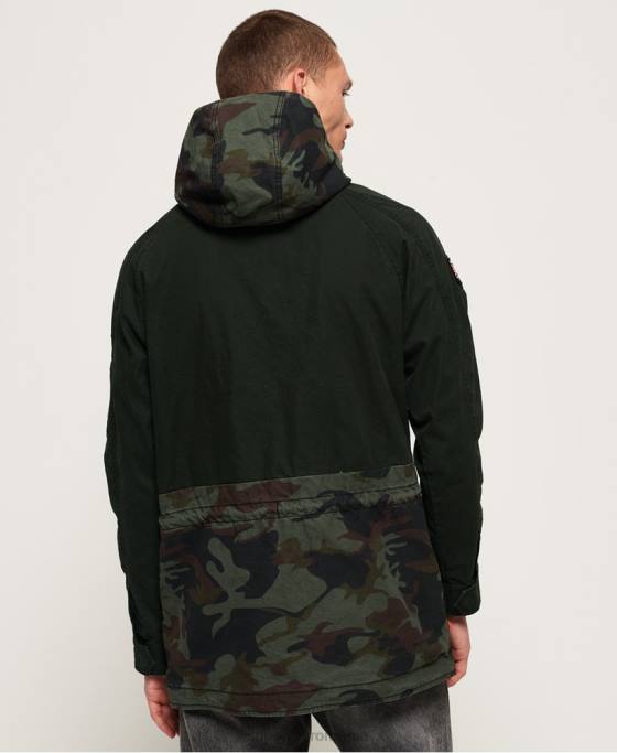 Superdry rookie panther elevated parka jachetă îmbrăcăminte verde bărbați JX0Z1199