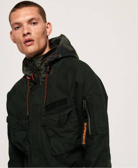 Superdry rookie panther elevated parka jachetă îmbrăcăminte verde bărbați JX0Z1199