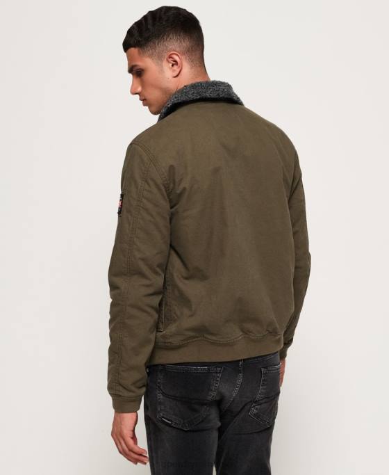 Superdry rookie winter aviator jachetă bomber îmbrăcăminte verde bărbați JX0Z4706