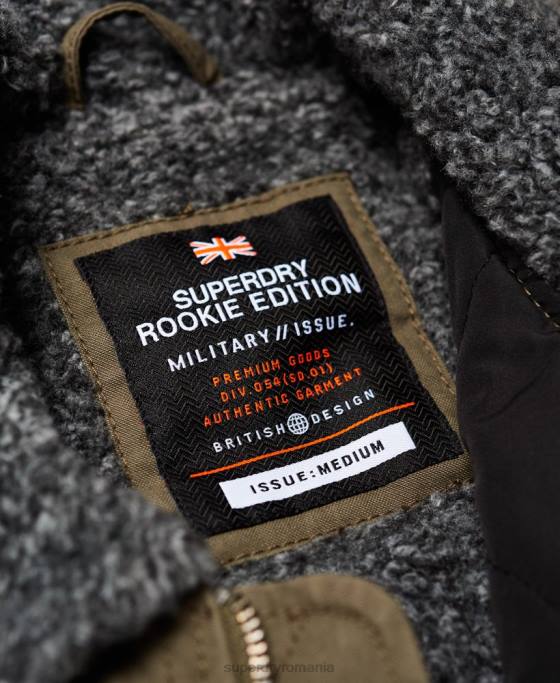 Superdry rookie winter aviator jachetă bomber îmbrăcăminte verde bărbați JX0Z4706
