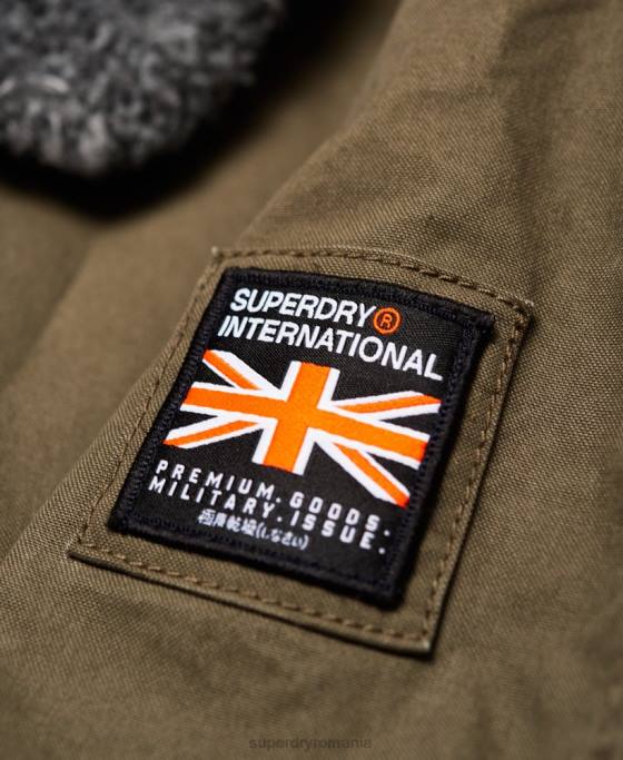 Superdry rookie winter aviator jachetă bomber îmbrăcăminte verde bărbați JX0Z4706