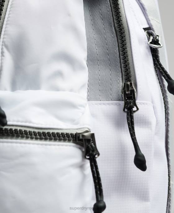 Superdry rucsac grafic cu prelată de munte accesorii alb bărbați JX0Z1610