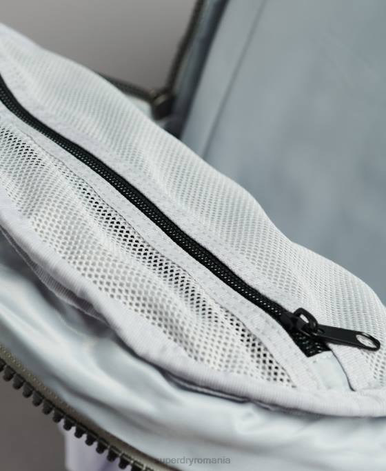 Superdry rucsac grafic cu prelată de munte accesorii alb bărbați JX0Z1610