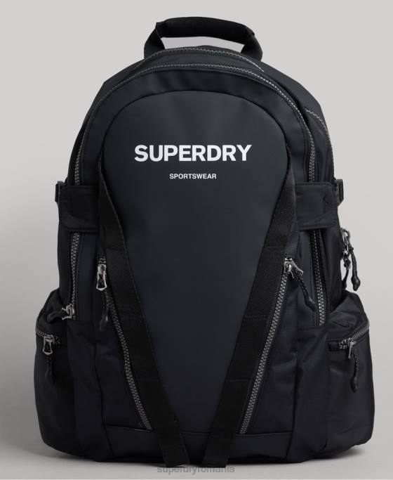 Superdry rucsac grafic cu prelată de munte accesorii negru bărbați JX0Z1619