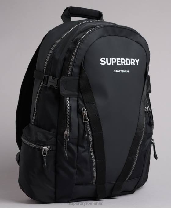 Superdry rucsac grafic cu prelată de munte accesorii negru bărbați JX0Z1619