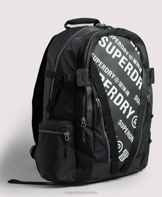 Superdry rucsac grafic cu prelată de munte accesorii negru bărbați JX0Z1633