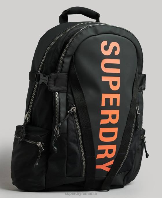 Superdry rucsac grafic cu prelată de munte accesorii negru bărbați JX0Z1639