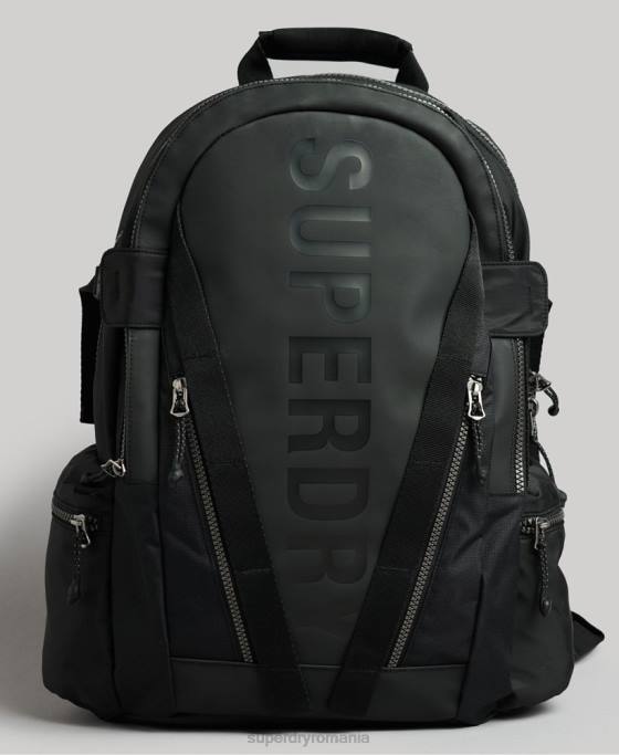 Superdry rucsac grafic cu prelată de munte accesorii negru bărbați JX0Z1696