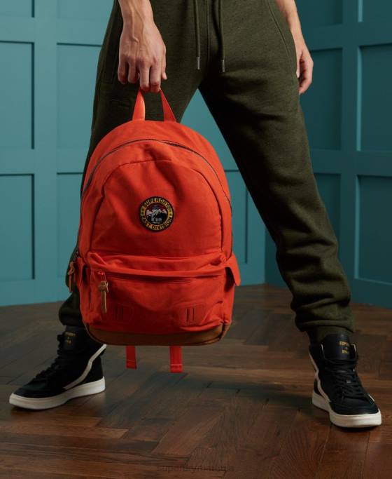 Superdry rucsac montana din pânză ceară accesorii portocale femei JX0Z6667