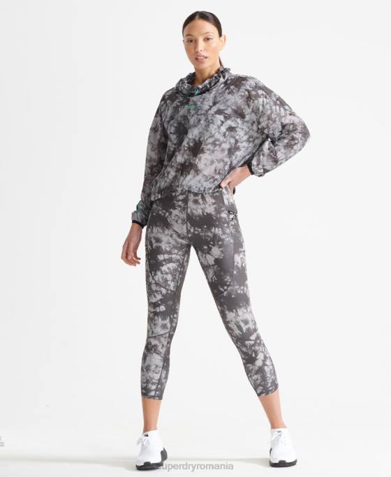 Superdry rulați coajă de ploaie ușoară îmbrăcăminte gri femei JX0Z5665