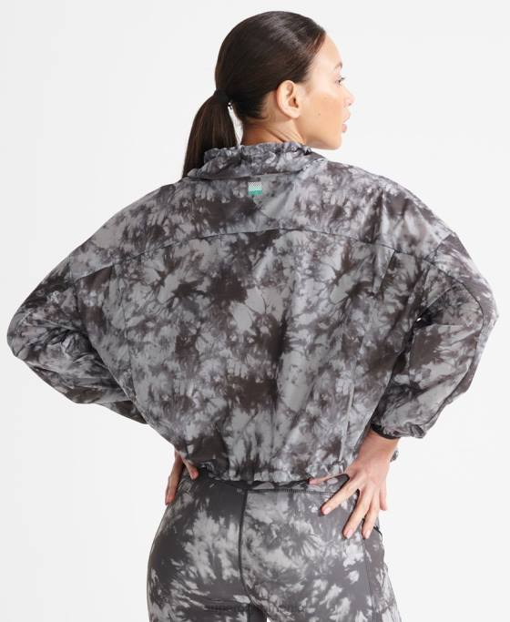 Superdry rulați coajă de ploaie ușoară îmbrăcăminte gri femei JX0Z5665