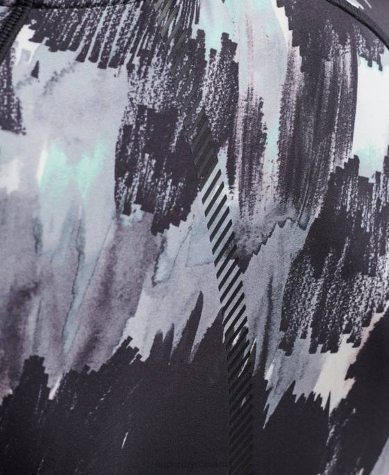 Superdry rulați crop top strâns 3/4 îmbrăcăminte gri inchis femei JX0Z6318