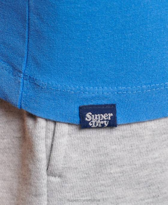 Superdry rulou vintage cu ea vestă îmbrăcăminte albastru femei JX0Z2174