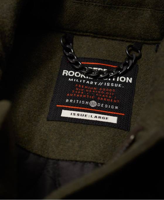 Superdry sacou tito din lana cu patru buzunare îmbrăcăminte verde bărbați JX0Z1203