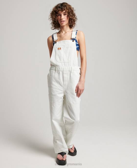 Superdry salopete de dulgher de epocă îmbrăcăminte cremă femei JX0Z4096