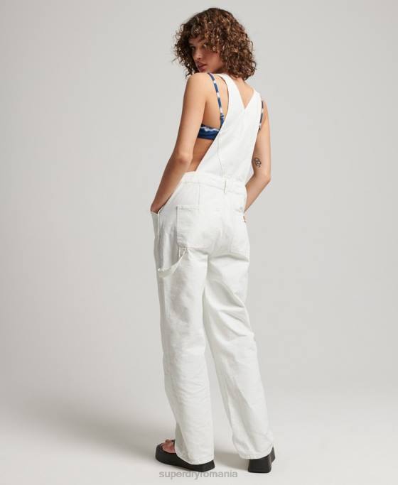 Superdry salopete de dulgher de epocă îmbrăcăminte cremă femei JX0Z4096