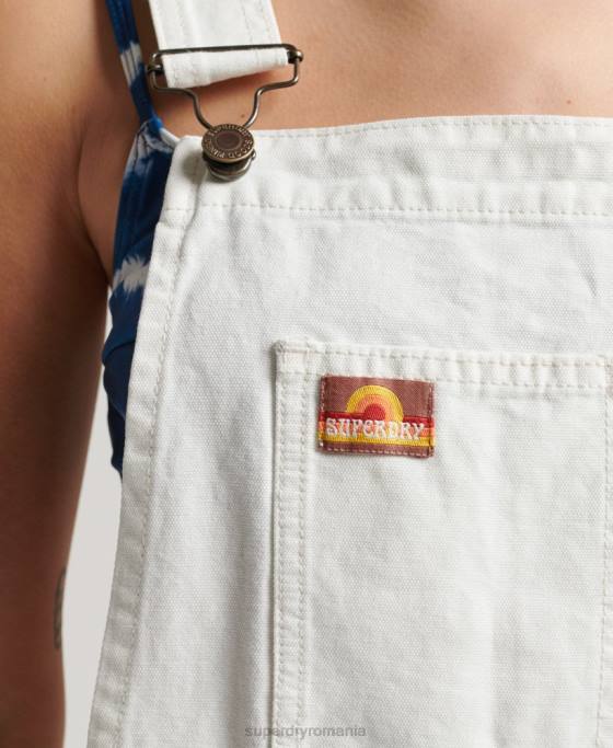 Superdry salopete de dulgher de epocă îmbrăcăminte cremă femei JX0Z4096