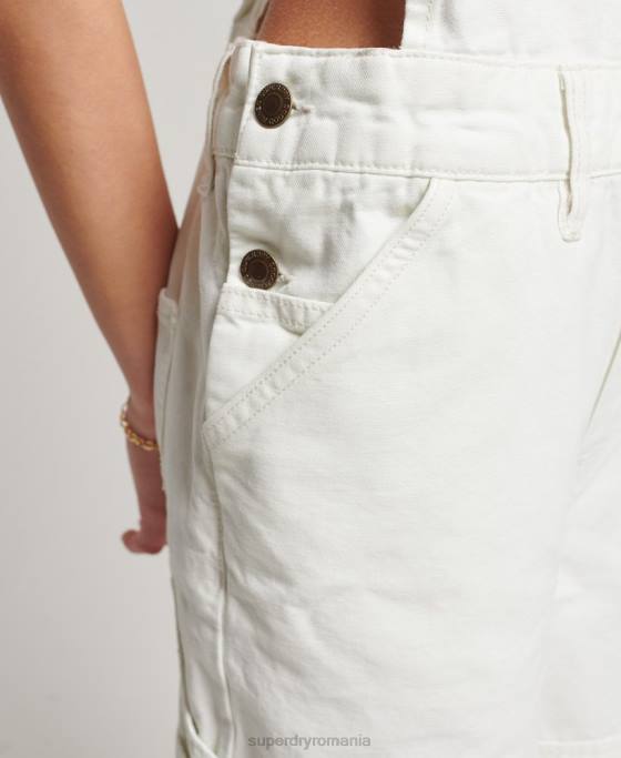 Superdry salopete de dulgher de epocă îmbrăcăminte cremă femei JX0Z4096