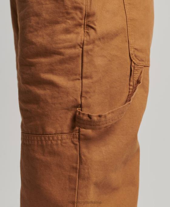 Superdry salopete de dulgher de epocă îmbrăcăminte maro femei JX0Z4094
