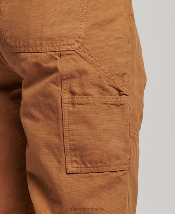 Superdry salopete de dulgher de epocă îmbrăcăminte maro femei JX0Z4094