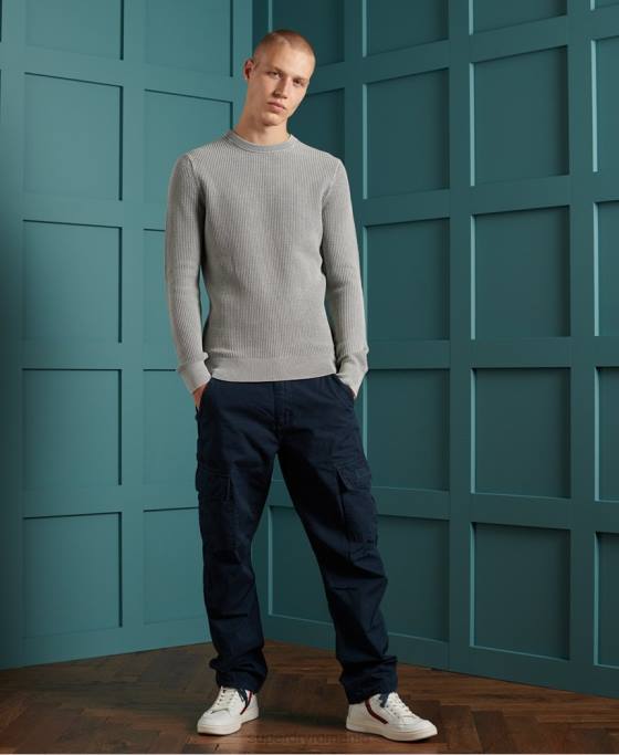 Superdry salopetă academy cu textură vopsită îmbrăcăminte gri bărbați JX0Z5296