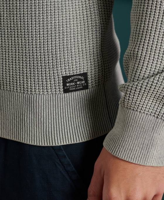 Superdry salopetă academy cu textură vopsită îmbrăcăminte gri bărbați JX0Z5296