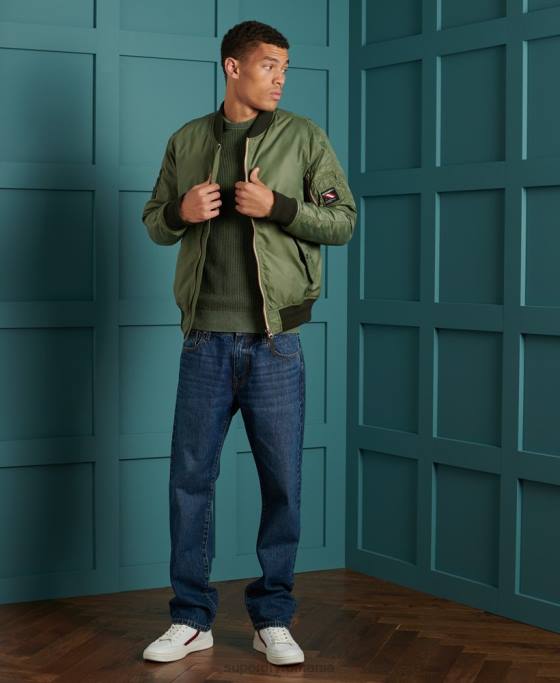 Superdry salopetă academy cu textură vopsită îmbrăcăminte verde bărbați JX0Z5346