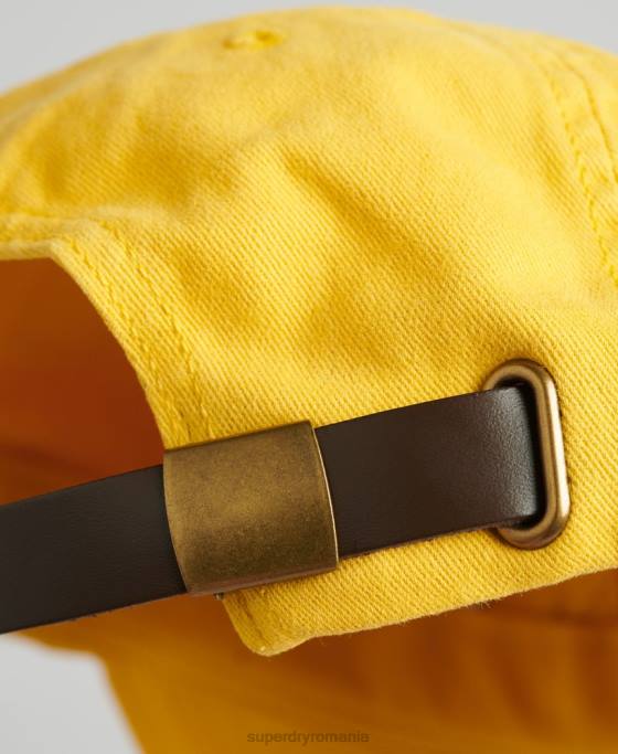 Superdry sapca brodata vintage accesorii galben bărbați JX0Z1748