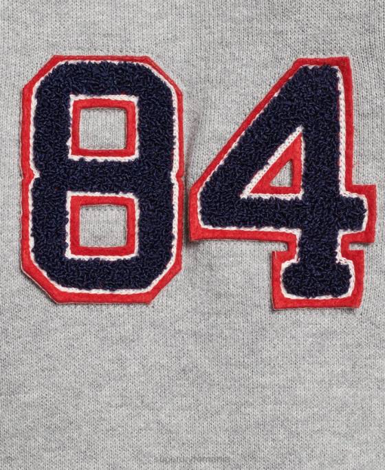 Superdry saritor de echipaj de varsity îmbrăcăminte gri bărbați JX0Z1248