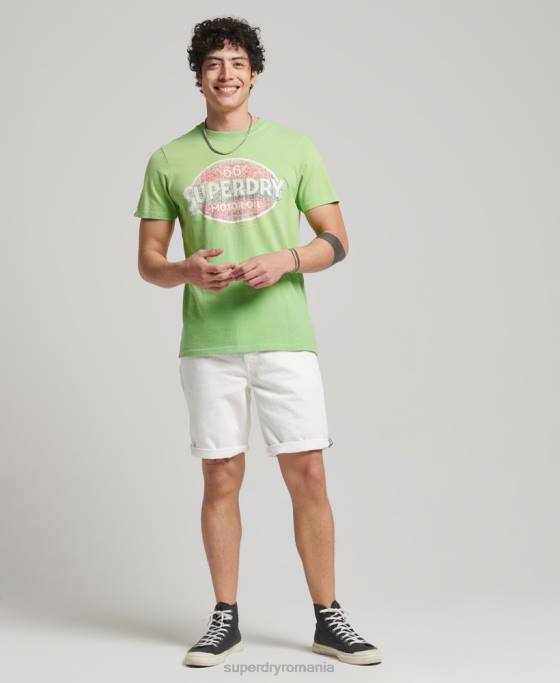 Superdry scurt vintage drept din bumbac organic îmbrăcăminte alb bărbați JX0Z300