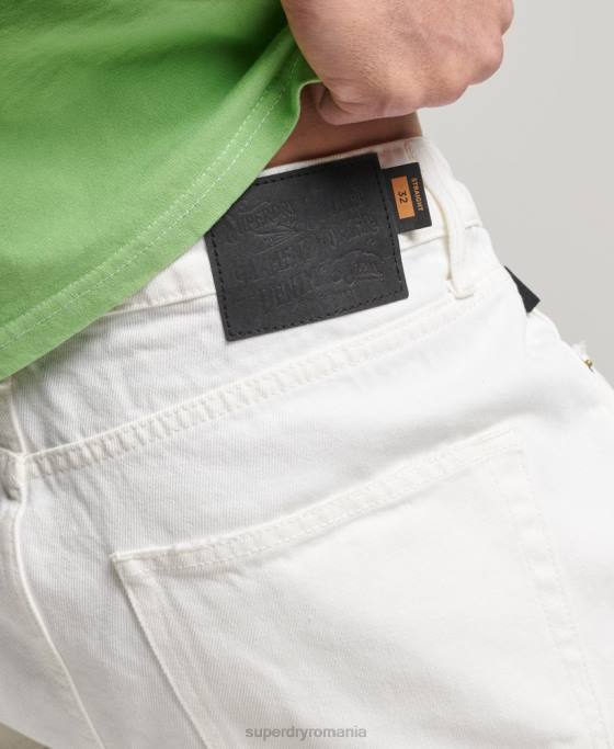Superdry scurt vintage drept din bumbac organic îmbrăcăminte alb bărbați JX0Z300
