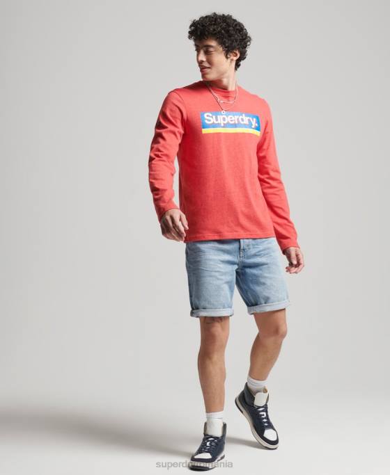 Superdry scurt vintage drept din bumbac organic îmbrăcăminte albastru bărbați JX0Z266