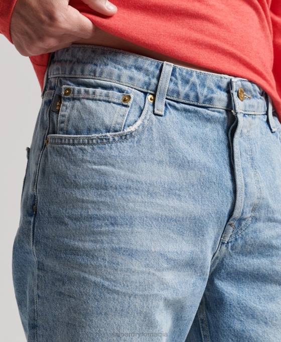 Superdry scurt vintage drept din bumbac organic îmbrăcăminte albastru bărbați JX0Z266