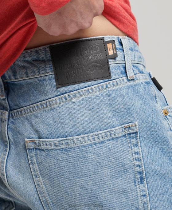 Superdry scurt vintage drept din bumbac organic îmbrăcăminte albastru bărbați JX0Z266