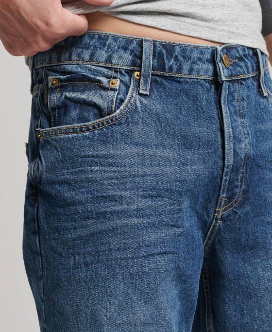 Superdry scurt vintage drept din bumbac organic îmbrăcăminte albastru inchis bărbați JX0Z273