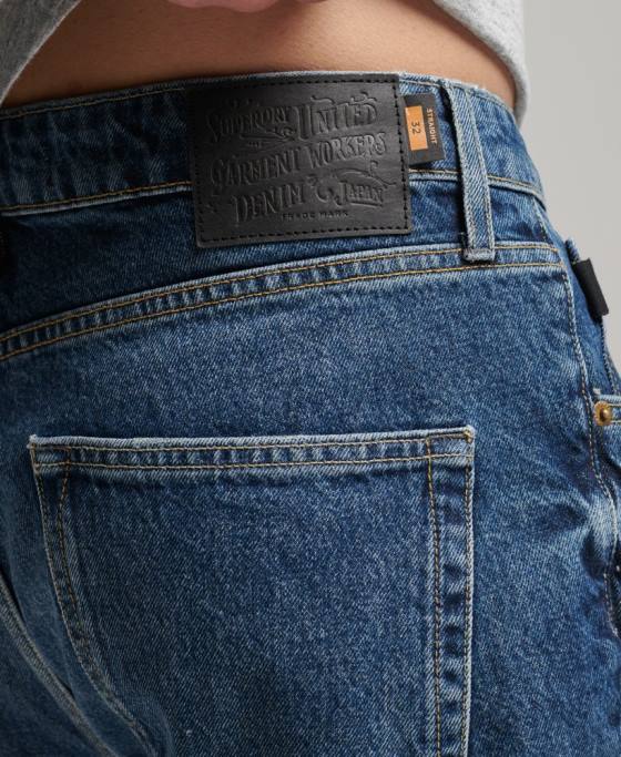 Superdry scurt vintage drept din bumbac organic îmbrăcăminte albastru inchis bărbați JX0Z273