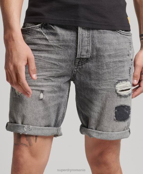 Superdry scurt vintage drept din bumbac organic îmbrăcăminte gri bărbați JX0Z278