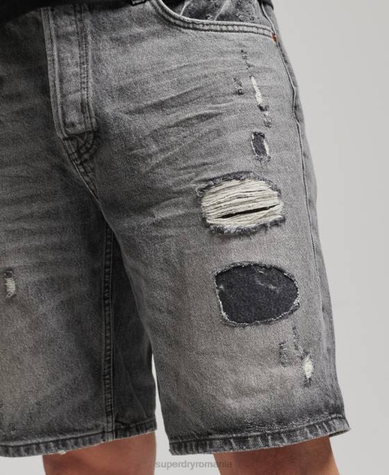 Superdry scurt vintage drept din bumbac organic îmbrăcăminte gri bărbați JX0Z278